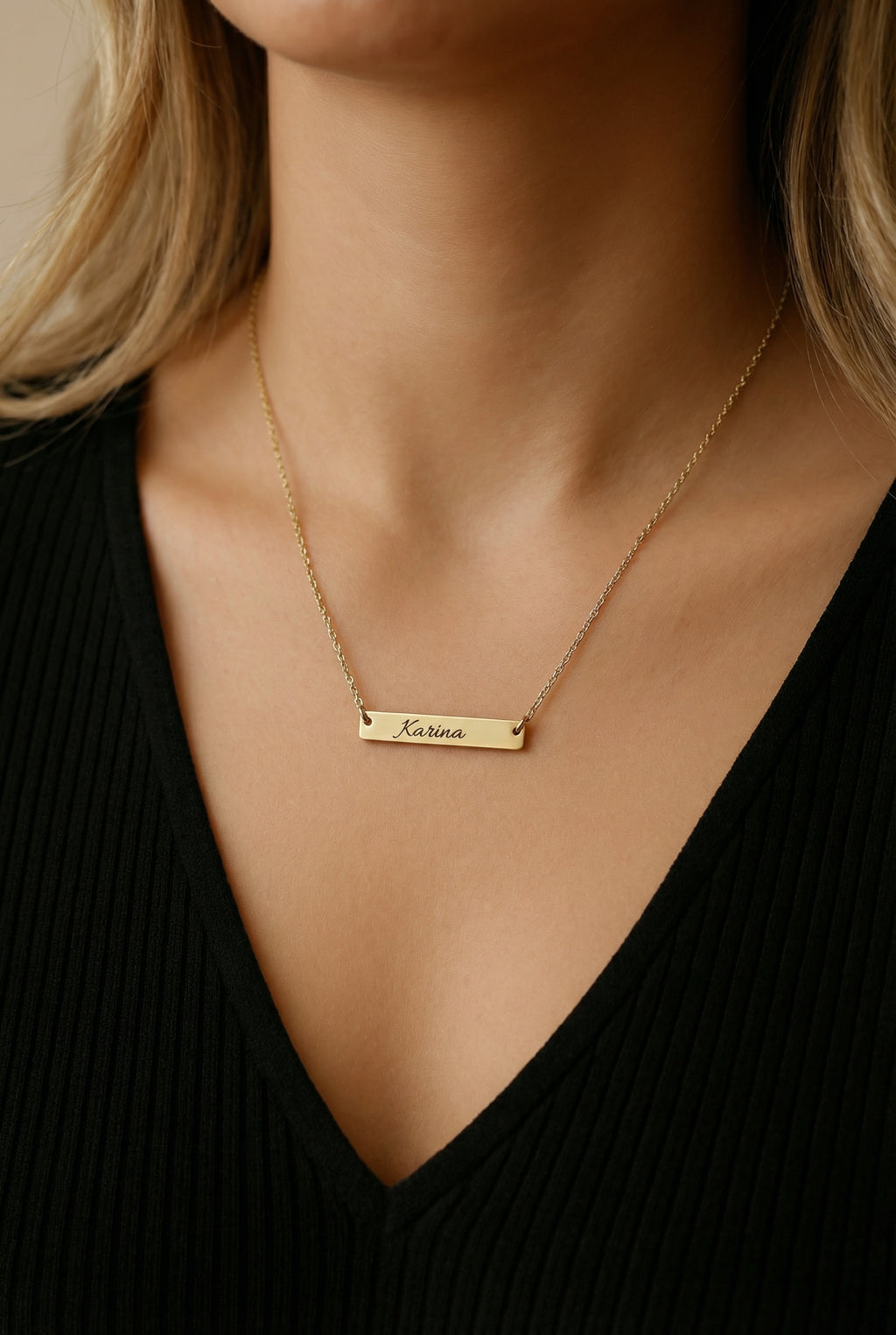 Signature Engraved Name Necklace