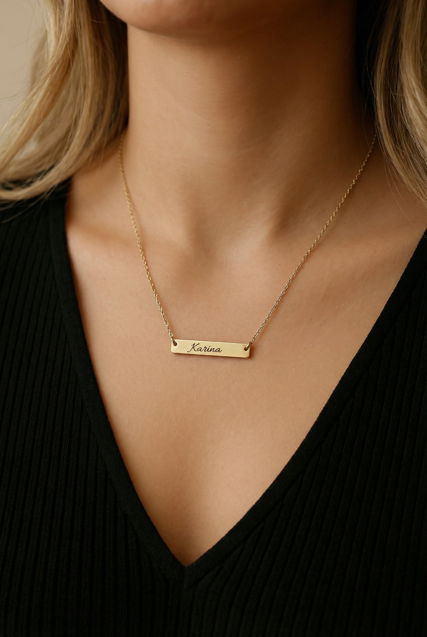 Signature Engraved Name Necklace